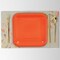 24 Count Orange Square Paper Dessert Plates for Halloween Fall Birthday Party Use 7"